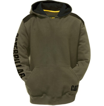 Caterpillar Logo Panel Hooded Sweat - Mens Hoodies - deep - NZ (041IEODQZ)